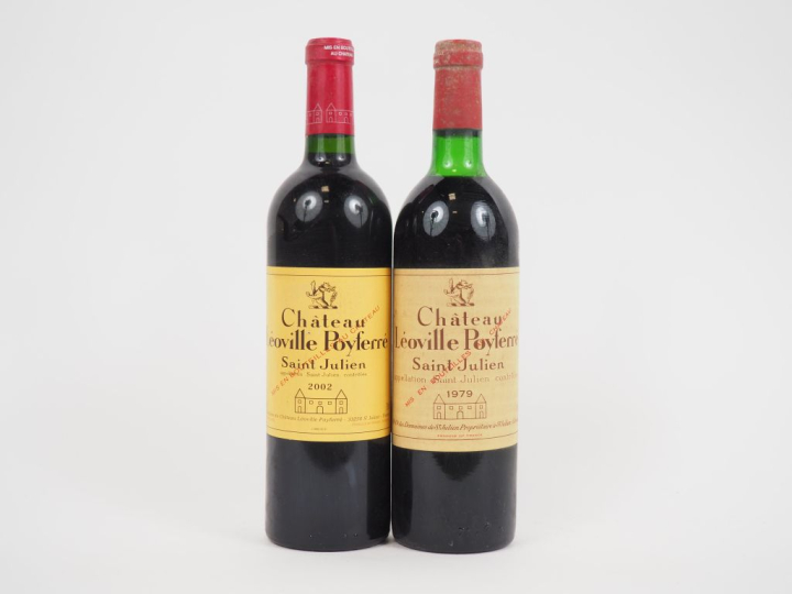 2 BOUTEILLES CHÂTEAU LEOVILLE POYFERRÉ GCC ST JULIEN : 1 de 1979 - LB/