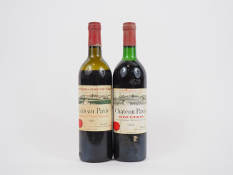 Vente aux enchères 2 BOUTEILLES CHÂTEAU PAVIE 1er GCC ST EMILION : 1 de 1974 LB/1 de 1979