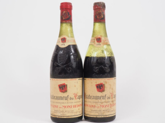 Vente aux enchères 2 BOUTEILLES CHÂTEAUNEUF DU PAPE DOMAINE DE MONT REDON - 1978 - 1 à 5 