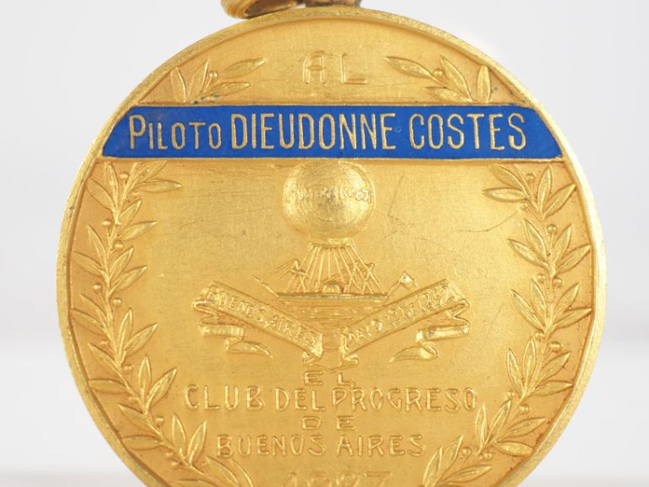 Médaille en or. Raid Paris Buenos-Aires 10 X 927 - 20 X 927 "Al piloto