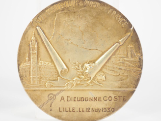 Vente aux enchères PIRON. Médaille en argent "Automobile Club du Nord de la France" à Die