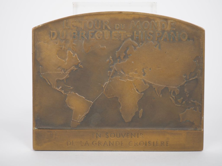 Auguste MAILLARD. 1928  Médaille (plaque) en bronze Costes et Le Brix.