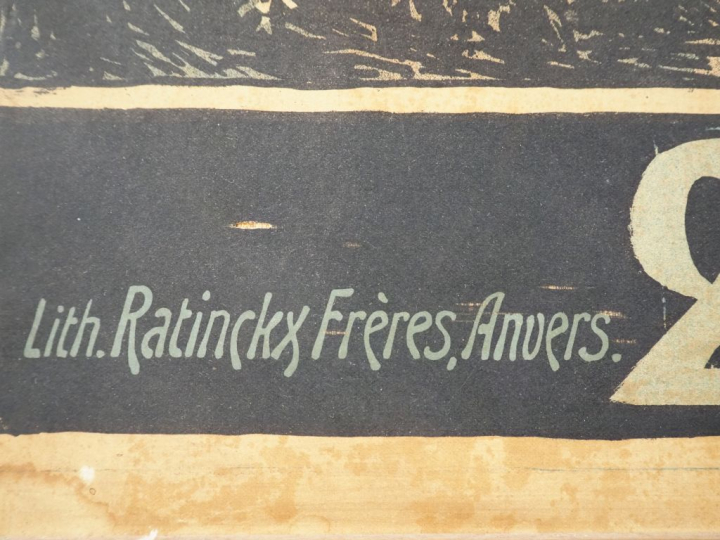 RATINCKX Frères à Anvers.  Affiche de l'Aéro club des Flandres pour la