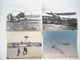Vente aux enchères 5 photographies en couleur et noir et blanc de l'armée de l'air : avio