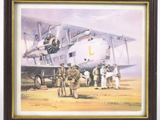 Vente aux enchères Reproduction d'après Mickael Turner. "Aviateurs de la RAF".