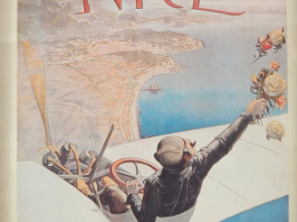 Vente aux enchères Reproduction d'affiche "Meeting d'aviation à Nice du 10 avril 1910".