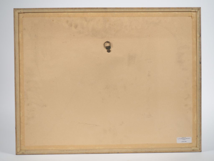 Paul LANGELEE.  "le point d'interrogation en vol" Lithographie contres