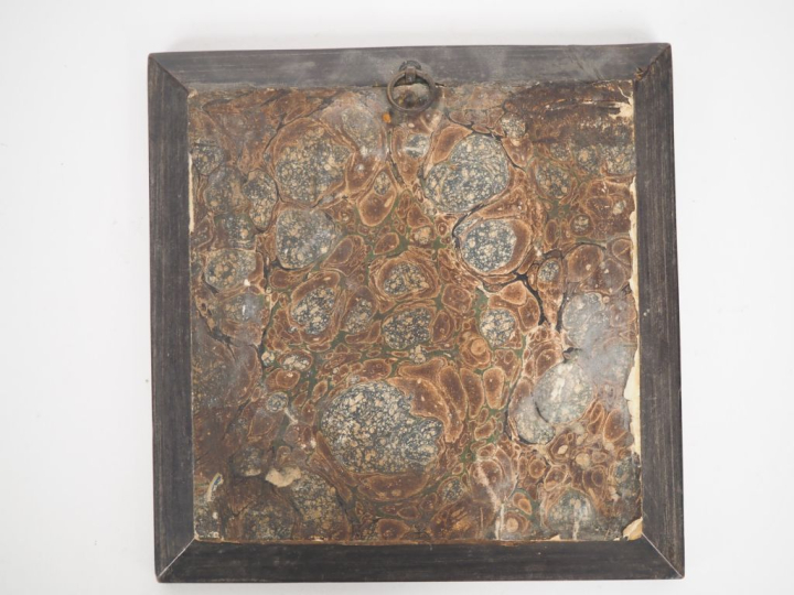 Miniature XIXème en Tondo, "l’envol de la montgolfière". Diam. 7,5 cm.