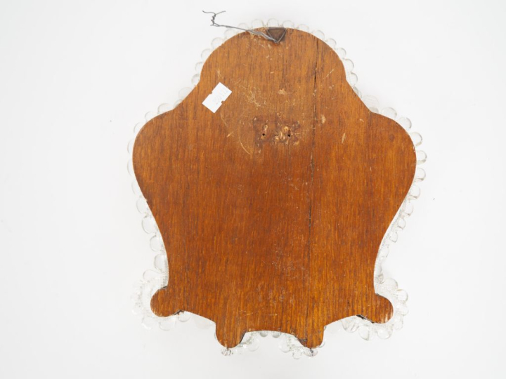 Miroir de toilette en verre de Venise à décor de fleurettes et de perl
