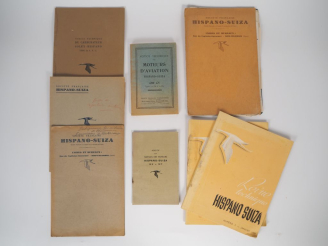 Vente aux enchères HISPANO SUIZA. Ensemble de documents liés aux moteurs de la marque, co