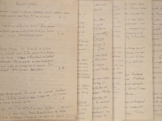 Vente aux enchères BOUSQUET (Joë). LETTRE AUTOGRAPHE TITRÉE « EMPLOI DU TEMPS ». 20 pages