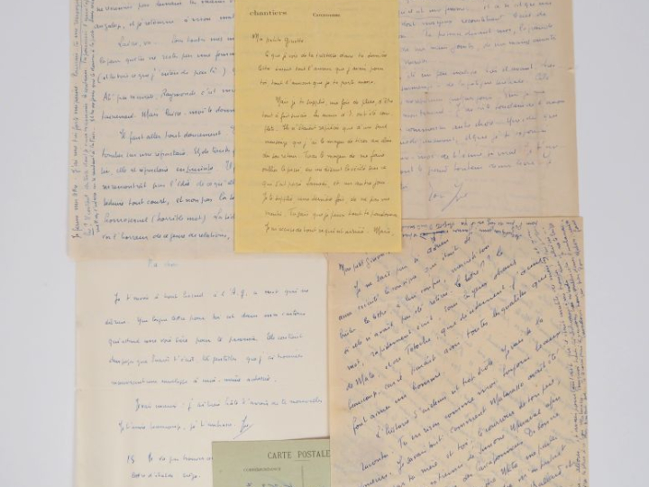 BOUSQUET (Joë). MAGNIFIQUE CORRESPONDANCE INÉDITE ADRESSÉE À GINETTE A