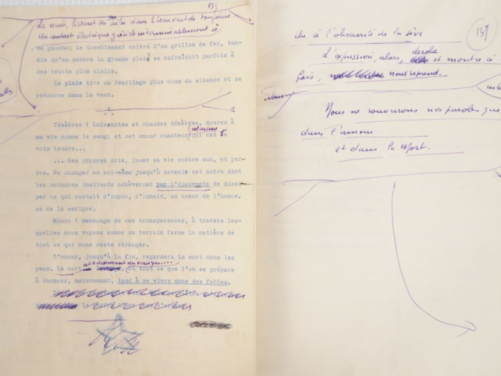 BOUSQUET (Joë). IL NE FAIT PAS ASSEZ NOIR. 150 ff. (27 X 21 cm) de pap