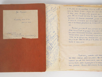 Vente aux enchères BOUSQUET (Joë). LE RENDEZ-VOUS D’UN SOIR D’HIVER. Deux cahiers in-4 : 