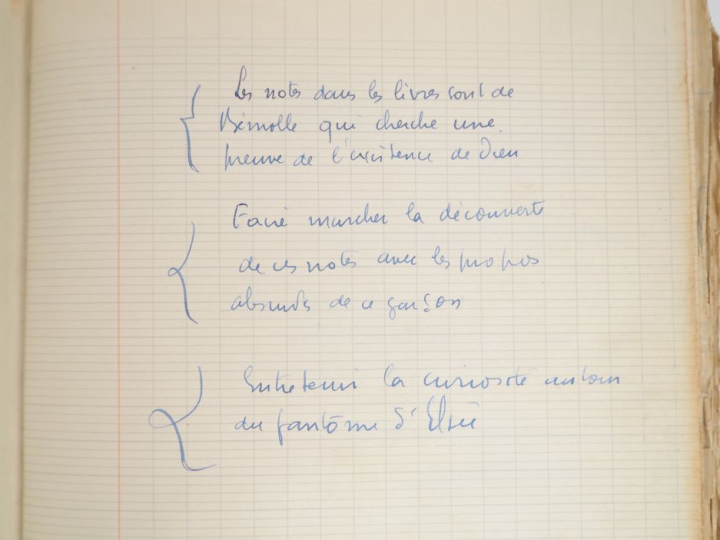 BOUSQUET (Joë). LE PASSEUR S’EST ENDORMI. Cahier in-4 ½ toile vert lie