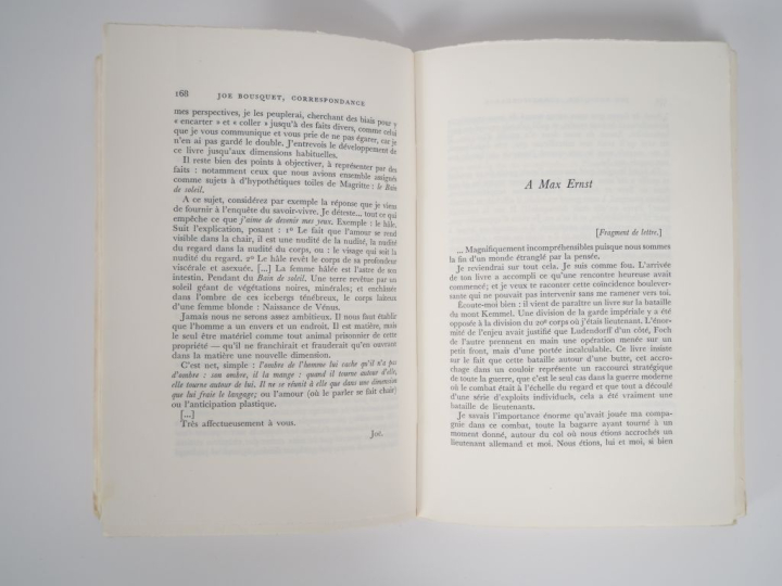BOUSQUET (Joë). CORRESPONDANCE. Texte établi et présenté par Suzanne N