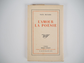 Vente aux enchères ÉLUARD (P.). L’AMOUR LA POÉSIE. Paris, Gallimard, 1929. In-12 broché, 