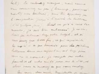 Vente aux enchères ERNST (M.). LETTRE AUTOGRAPHE signée adressée aux Ducellier. Deux page