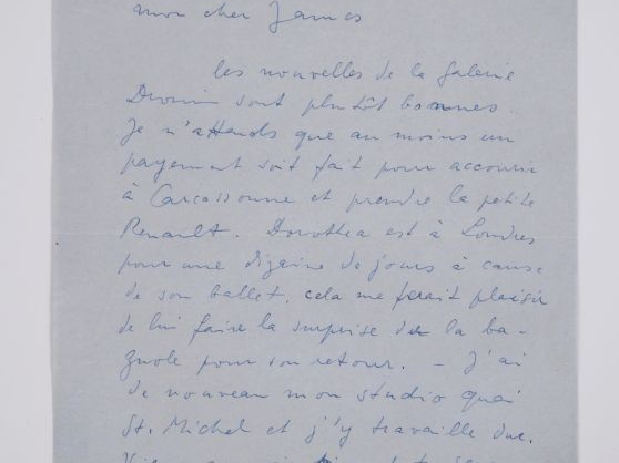 ERNST (M.). LETTRE AUTOGRAPHE signée adressée à James Ducellier. Une p