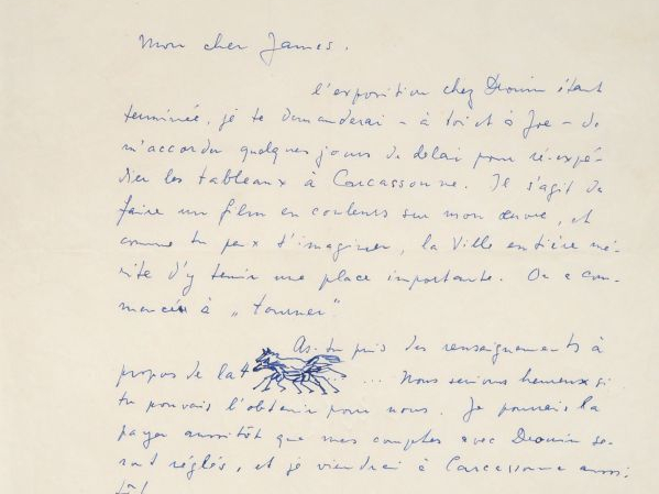 ERNST (M.). LETTRE AUTOGRAPHE signée adressée à James Ducellier. Une p