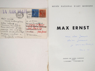 Vente aux enchères ERNST (M.). MAX ERNST. Paris, Éditions des Musées Nationaux, 1959. In-