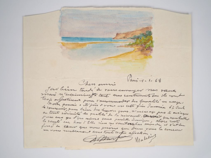 MONFREID (H. de). LETTRE AUTOGRAPHE signée adressée au couple Ducellie
