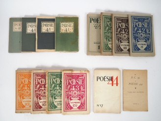 Vente aux enchères POÉSIE 40 - 41 - 42 - 43 - 44. Paris, Seghers, 1940-1943. 13 numéros +