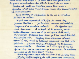 Vente aux enchères TANGUY (Yves). LETTRE AUTOGRAPHE signée adressée à James Ducellier. Un