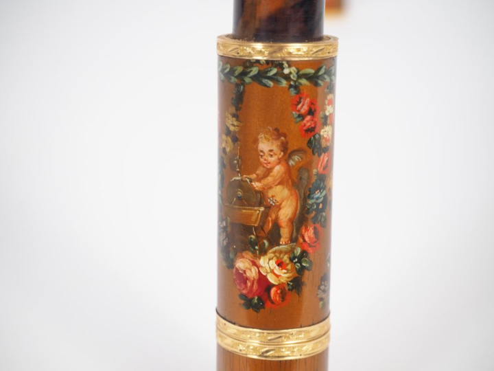 Etui Napoléon III de style Louis XVI en vernis martin et pomponne, à d