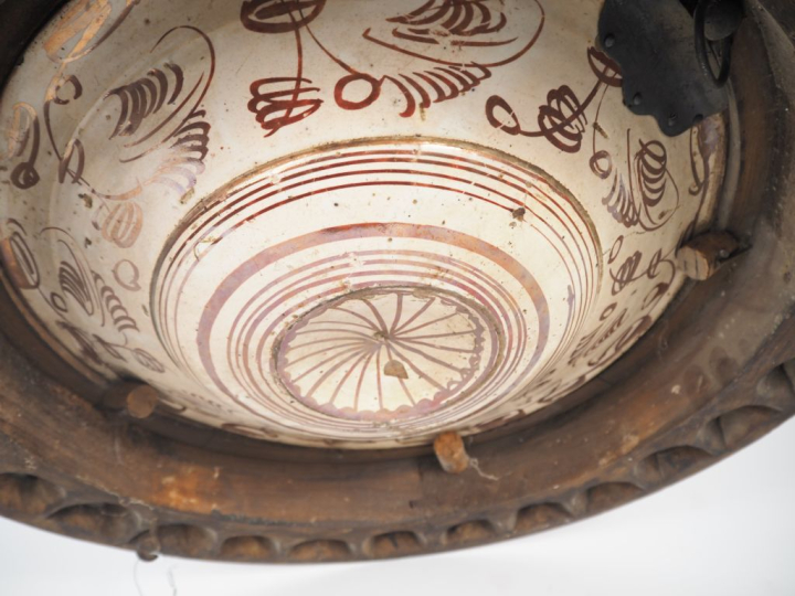 Grand Plat XVIème Hispano-mauresque en faïence lustrée à décor émaillé
