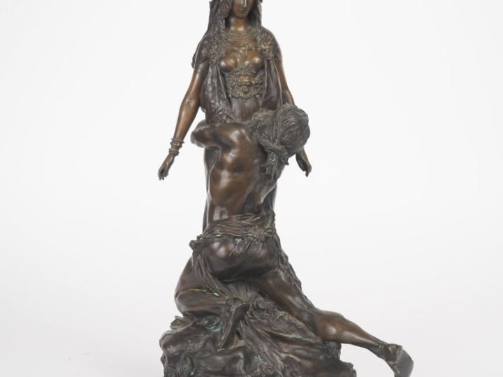 Théodore RIVIERE. "Salambô chez Mâthô" dit aussi "Carthage". Groupe en