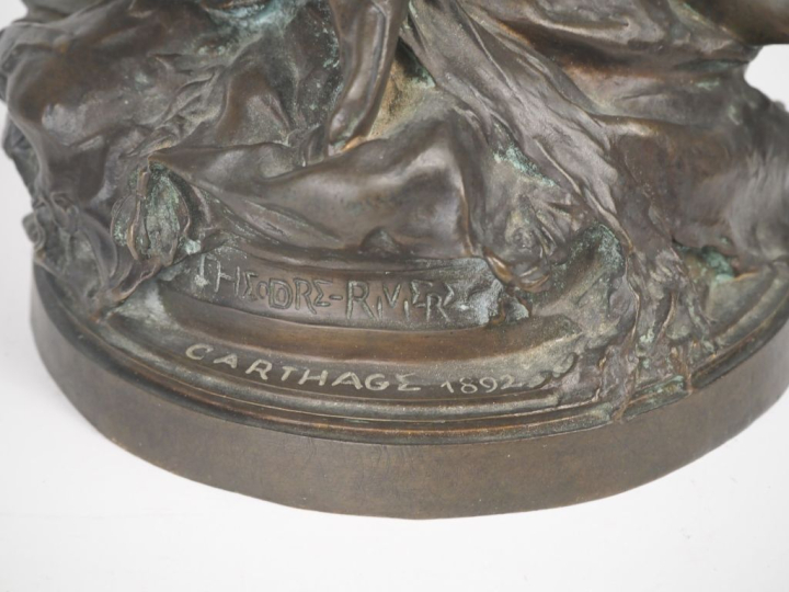 Théodore RIVIERE. "Salambô chez Mâthô" dit aussi "Carthage". Groupe en