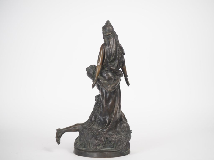 Théodore RIVIERE. "Salambô chez Mâthô" dit aussi "Carthage". Groupe en