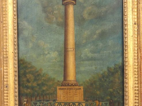 BESTIEU. "Elévation perspéctive de la colonne à la liberté et à la con