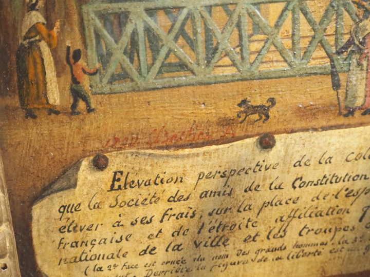 BESTIEU. "Elévation perspéctive de la colonne à la liberté et à la con