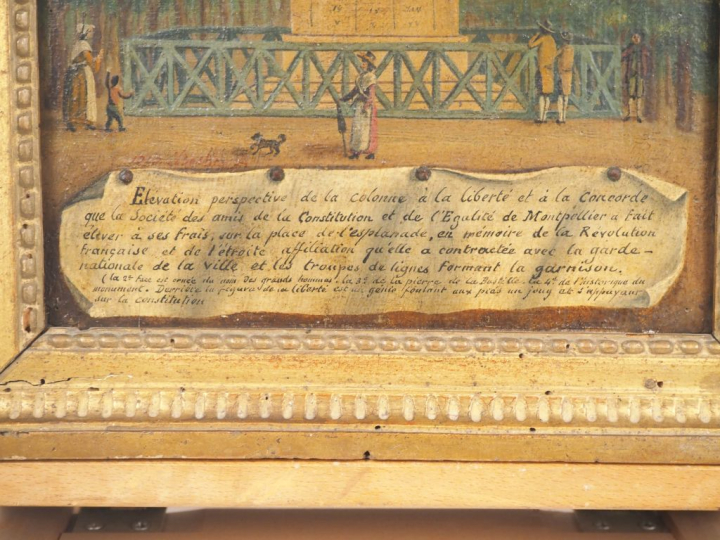 BESTIEU. "Elévation perspéctive de la colonne à la liberté et à la con