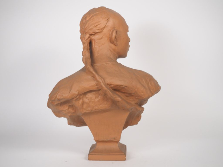 Jean-Baptiste CARPEAUX (d'après). "Le chinois". Sculpture en plâtre pa