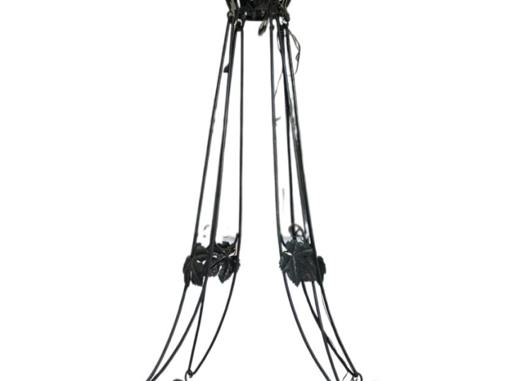 Grande suspension de salle à manger Art Déco en verre marbré blanc et 