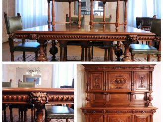 Vente aux enchères MILHAU à Carcassonne.  Ensemble de salle à manger Fin XIXème - début X