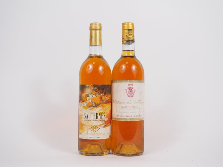 2 BOUTEILLES SAUTERNES : 1 SAUTERNES YVON MAU 1991 - ETA/1 SAUTERNES C