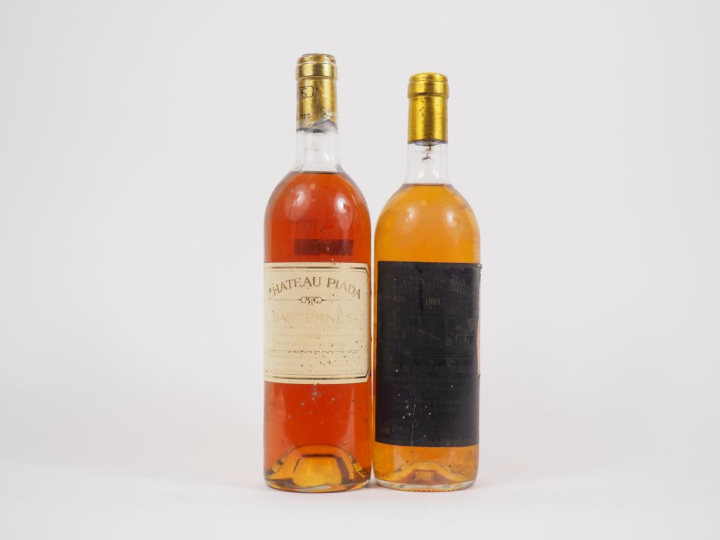 2 BOUTEILLES : 1 CHÂTEAU PIADA SAUTERNES 1988 - LB-EF / 1 CHÂTEAU DE B