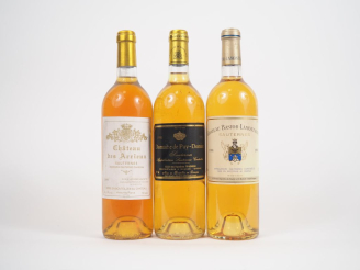 Vente aux enchères 3 BOUTEILLES SAUTERNES : 1 CHÂTEAU DES ARRIEUX 1995/1 DOMAINE DU PUY D
