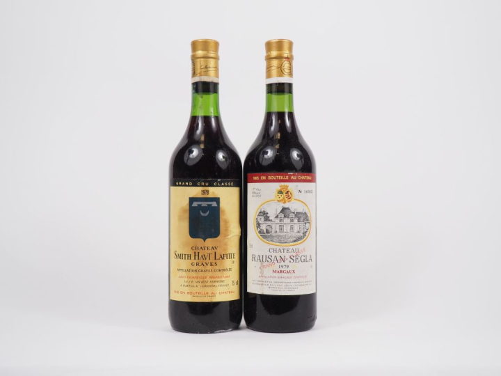2 BOUTEILLES de 1979 : 1 CHÂTEAU RAUSAN SÉGLA GCC MARGAUX/1 CHÂTEAU SM