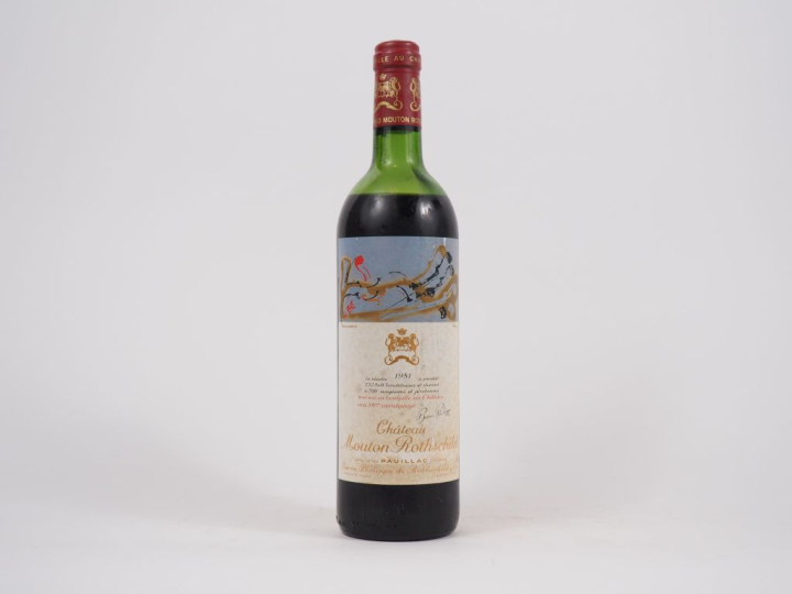 1 BOUTEILLE CHÂTEAU MOUTON ROTHSCHILD 1er GCC PAUILLAC - 1981 - MEP/BE