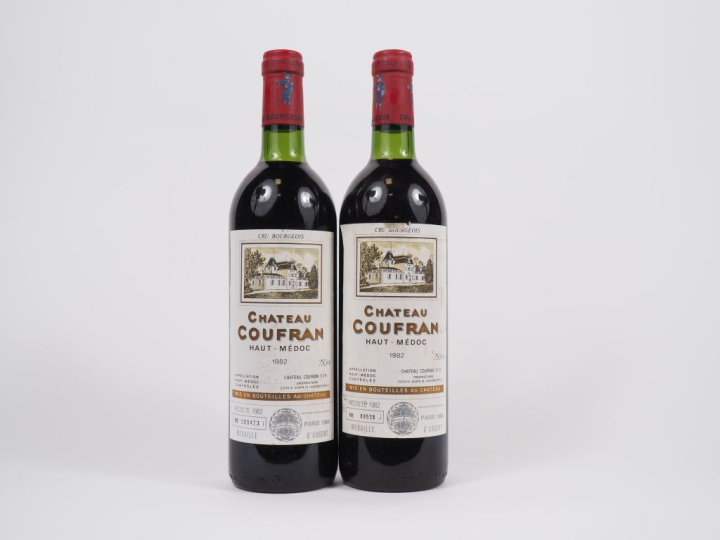 2 BOUTEILLES CHÂTEAU COUFRAN CB HAUT MÉDOC - 1982 - BG - ETLA