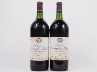 Vente aux enchères 2 MAGNUMS CHÂTEAU SOCIANDO MALLET HAUT MÉDOC - 1985 - ET : 1 BG/1 HEP