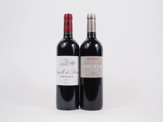 Vente aux enchères 2 BOUTEILLES : 1 CHAPELLE DE POTENSAC MÉDOC 2015/1 LA CLOSERIE DE CAME