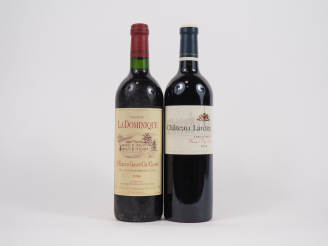 Vente aux enchères 2 BOUTEILLES GCC ST ÉMILION : 1 CHÂTEAU LA DOMINIQUE 1996/1 CHÂTEAU LA