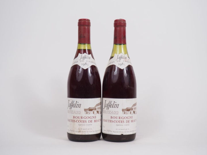 2 BOUTEILLES BOURGOGNE HAUTES COTES DE BEAUNE JAFFELIN "CAVES DU CHAPI