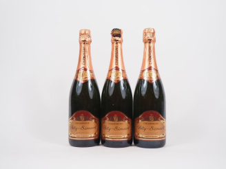 Vente aux enchères 3 BOUTEILLES CHAMPAGNE ROSÉ FÉTY SIMART - 1 CAPSULE ABIMÉE